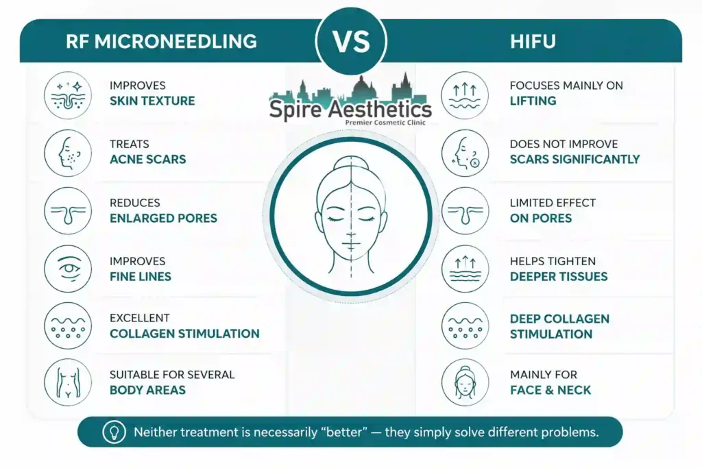 RF Microneedling vs HIFU: Which Treatment Gives Better Results Kingston upon Thames?